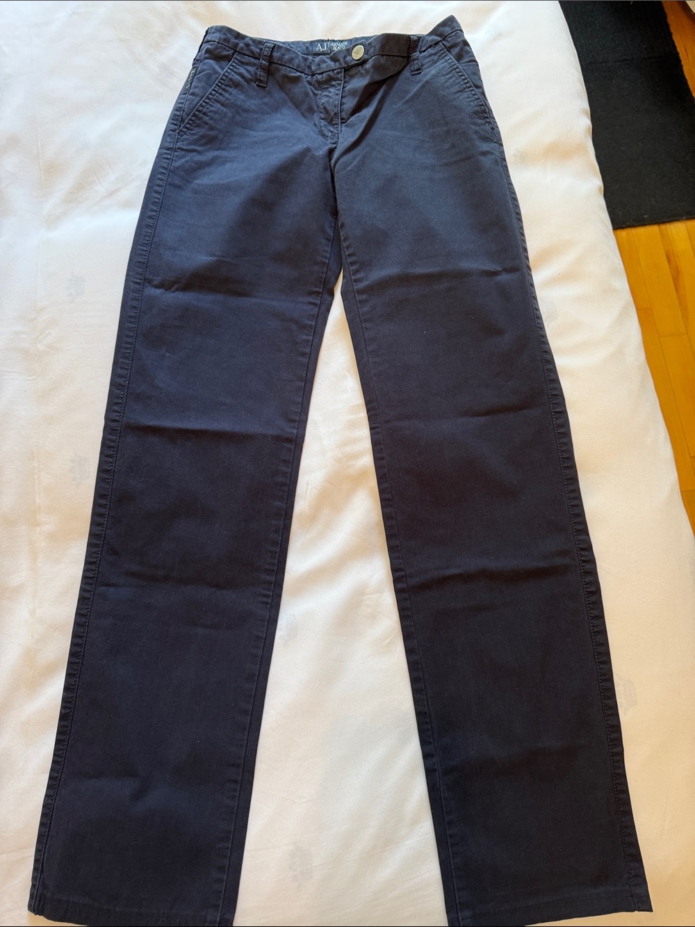 Armani Jeans Women's Straight Leg Pants in Navy